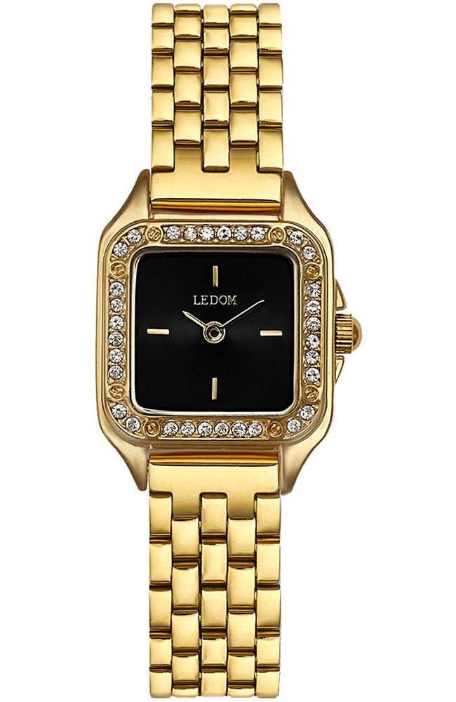 Le Dom LE DOM Collection Crystals - LD.1493-3, Gold case with Stainless Steel Bracelet