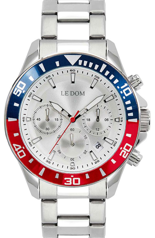 Le Dom LE DOM Eternal Chronograph - LD.1481-4, Silver case with Stainless Steel Bracelet