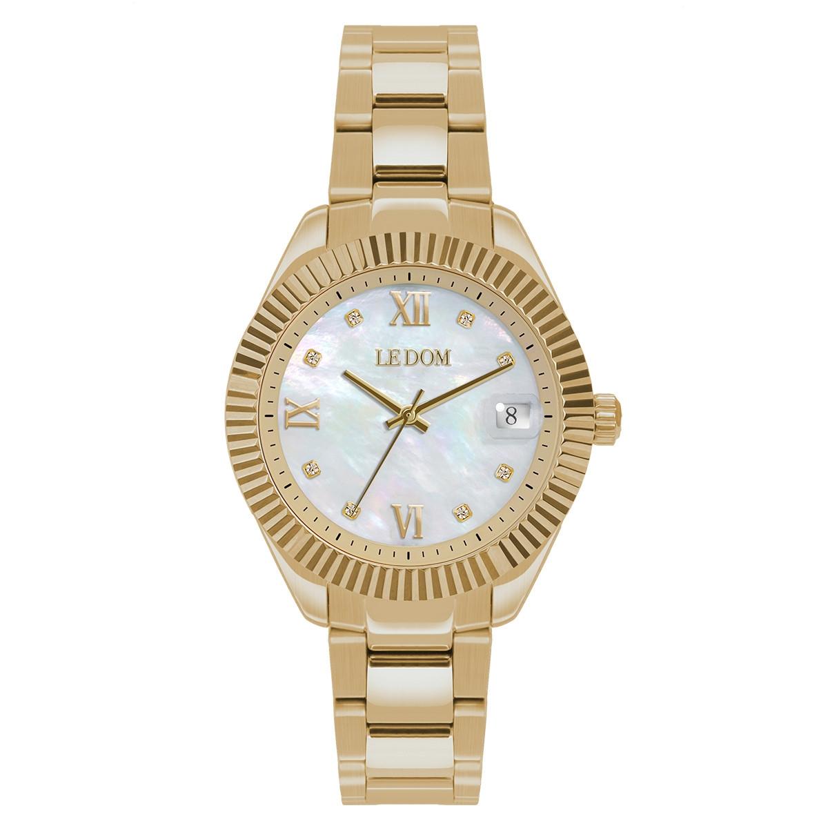 Le Dom LE DOM Harmony Crystals - LD.1502-3, Gold case with Stainless Steel Bracelet