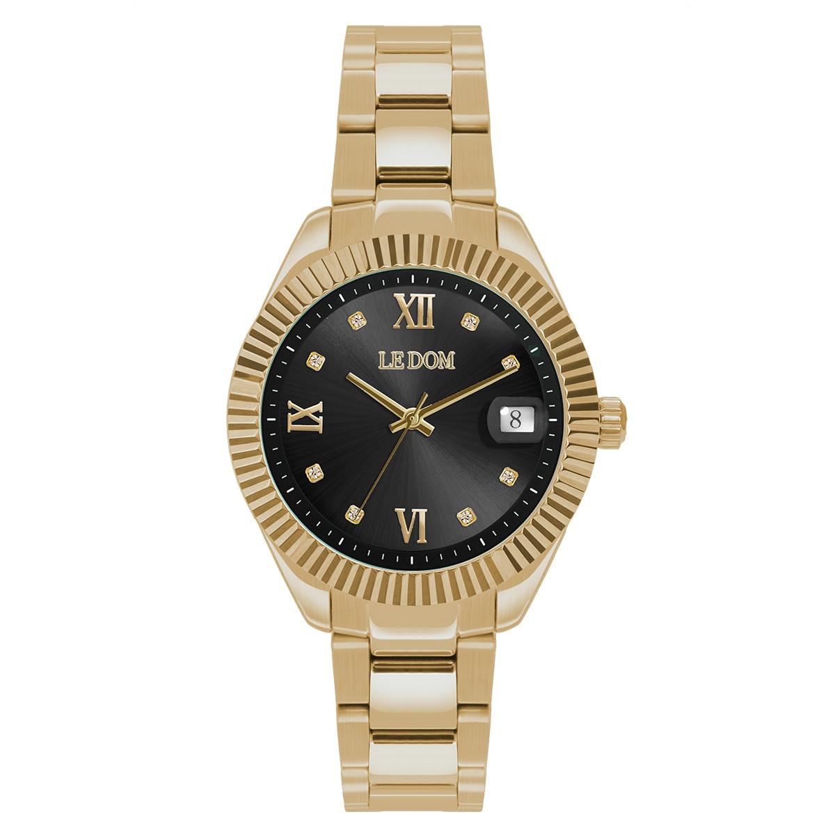 Le Dom LE DOM Harmony Crystals - LD.1502-6, Gold case with Stainless Steel Bracelet
