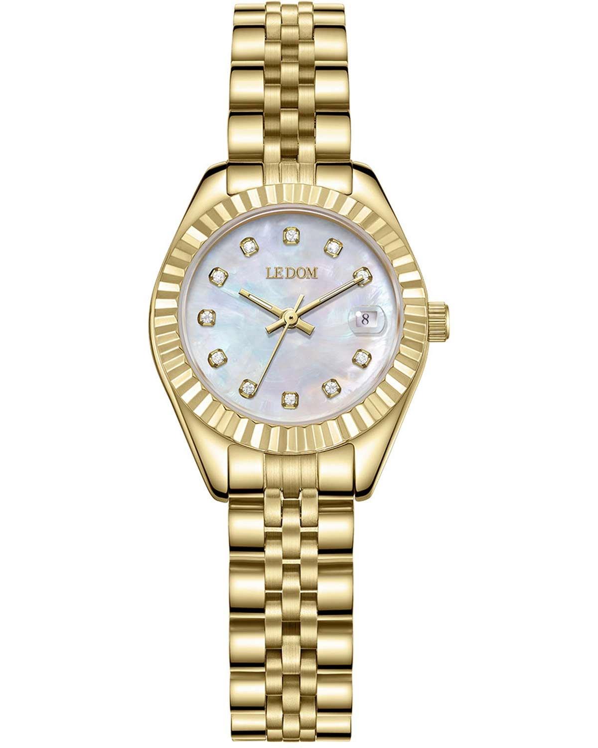 Le Dom LE DOM Miracle Crystals - LD.1500-2, Gold case with Stainless Steel Bracelet
