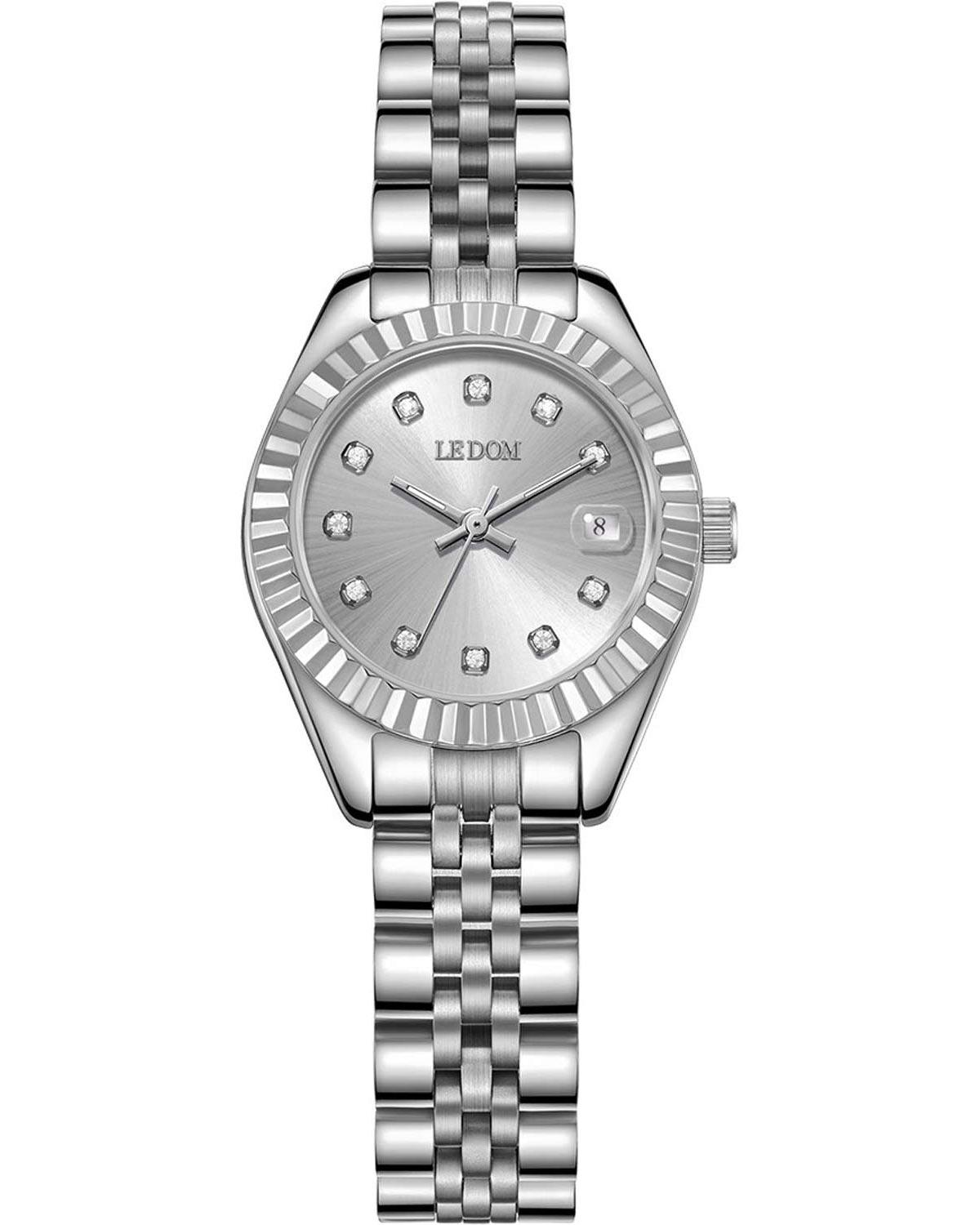 Le Dom LE DOM Miracle Crystals - LD.1500-3, Silver case with Stainless Steel Bracelet