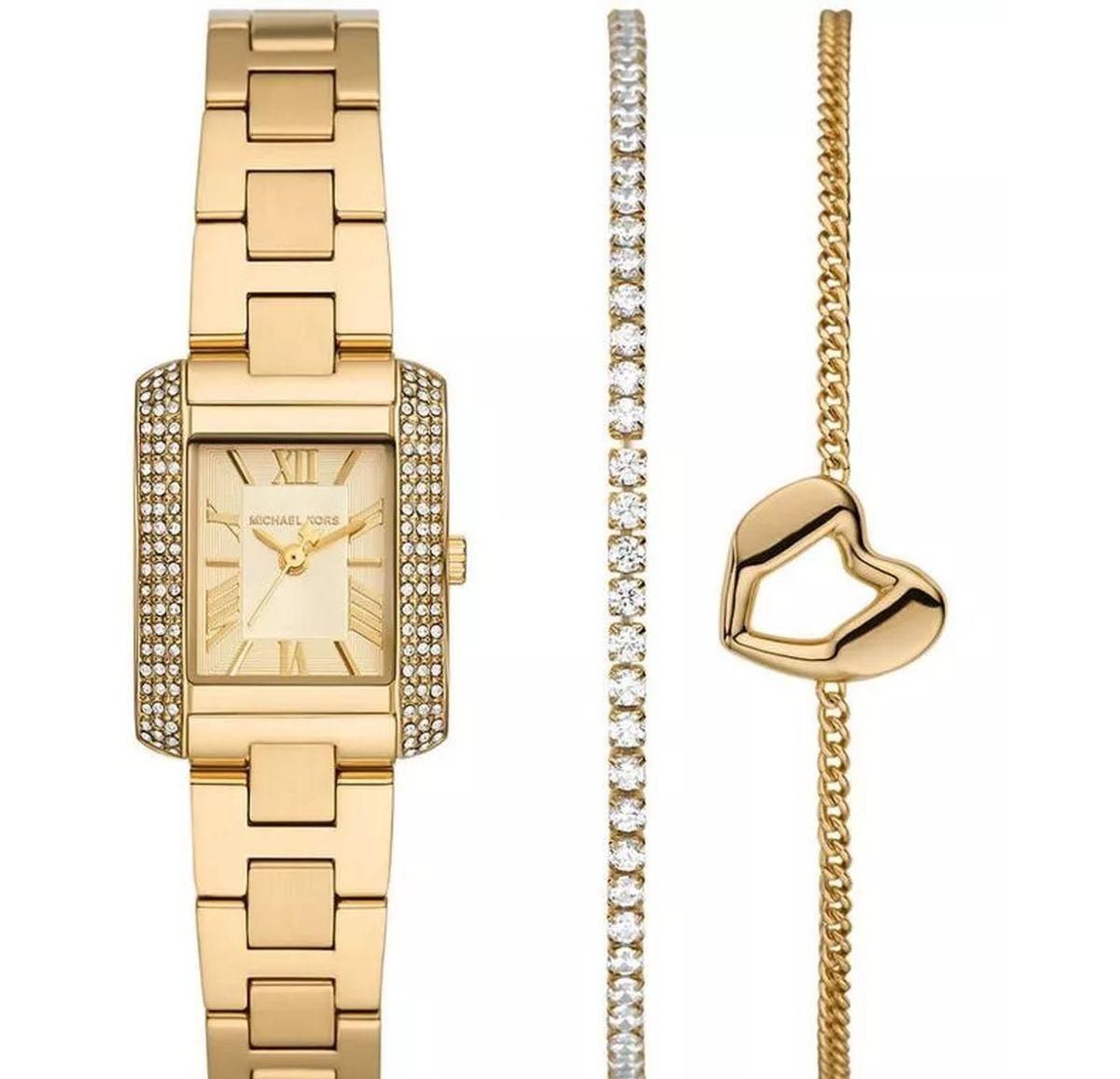  MICHAEL KORS Emery Crystals Gift Set - MK7510, Gold case with Stainless Steel Bracelet 2025