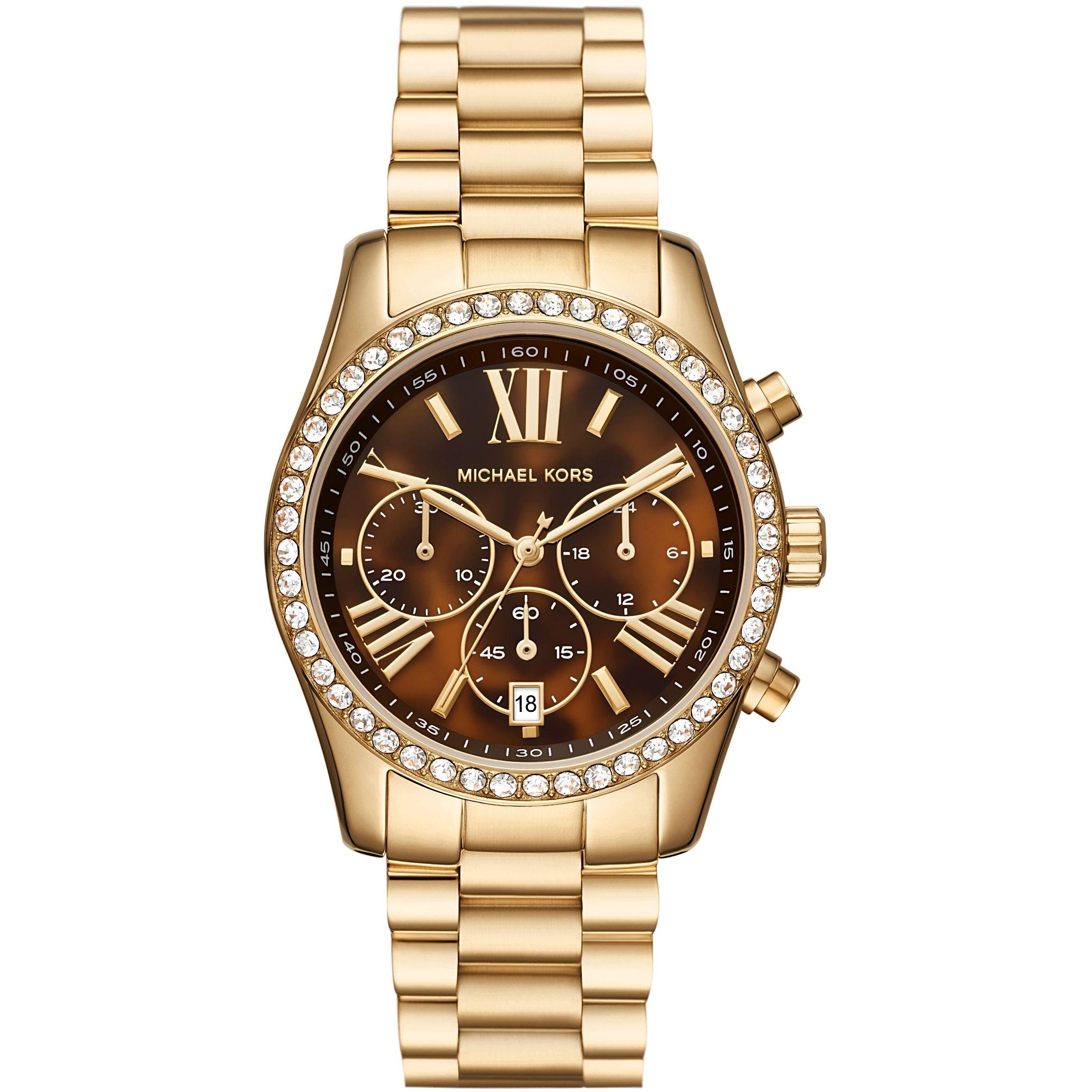  MICHAEL KORS Lexington Chronograph - MK7276, Gold case with Stainless Steel Bracelet 2025