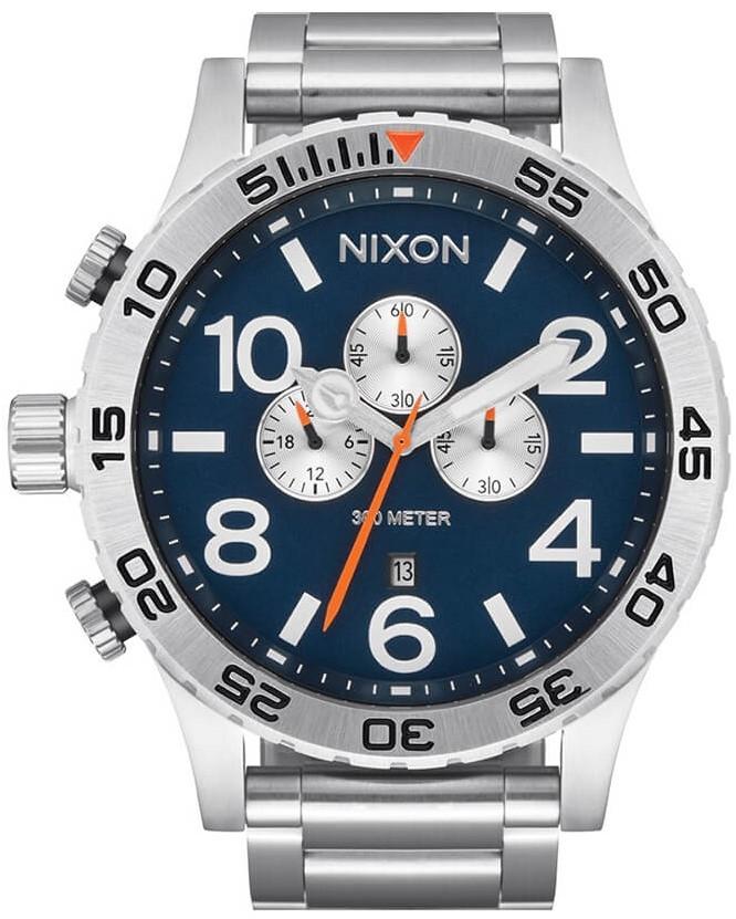 Nixon NIXON 51-30 Chrono - A1389-5210-00 , Silver case with Stainless Steel Bracelet