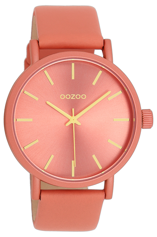  OOZOO Timepieces - C11194, Light Orange case with Light Orange Leather Strap 2025