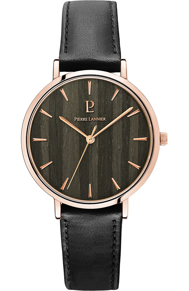  PIERRE LANNIER Nature - 018P993, Rose Gold case with Black Leather strap 2025