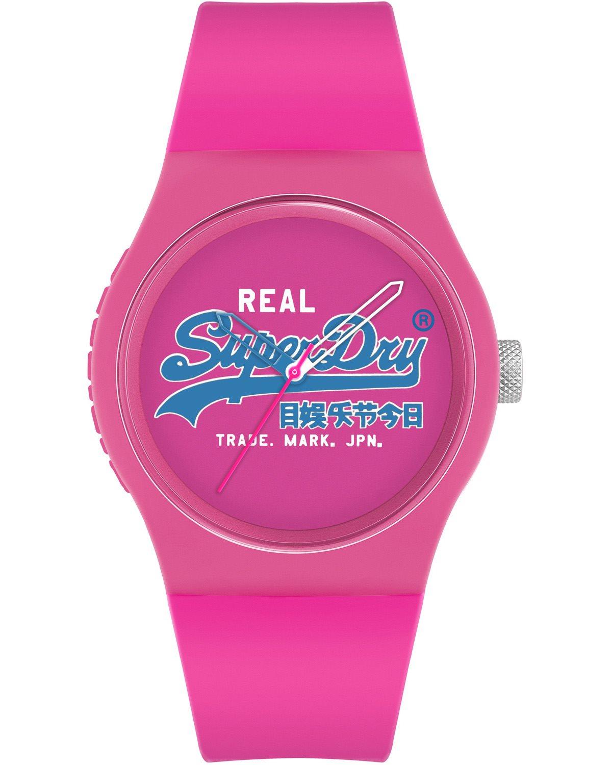 Superdry SUPERDRY Urban Original - SYL280PU, Fuchsia case with Fuchsia Rubber Strap