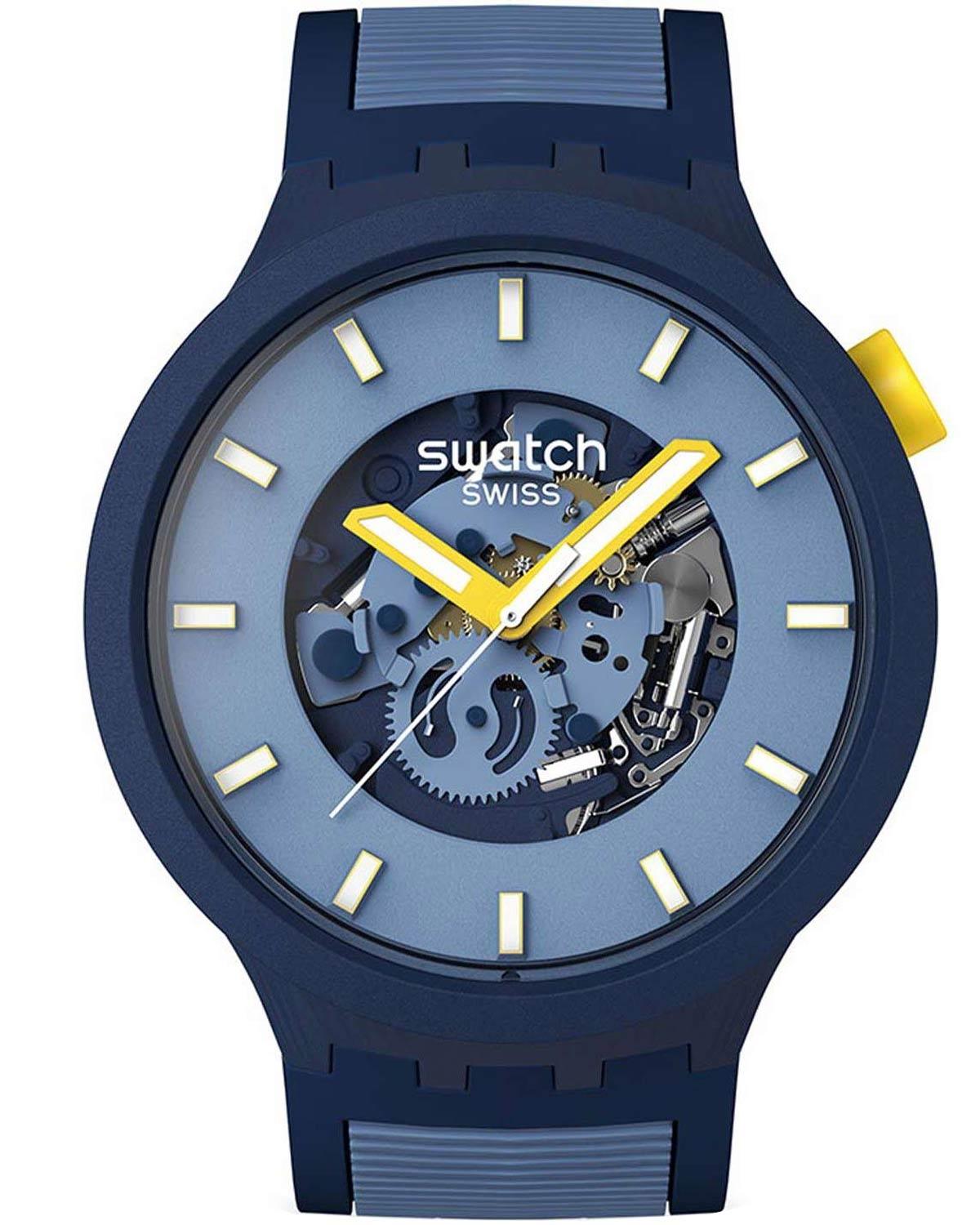 SWATCH Below The Horizon - SB05N117, Blue case with Blue Rubber Strap