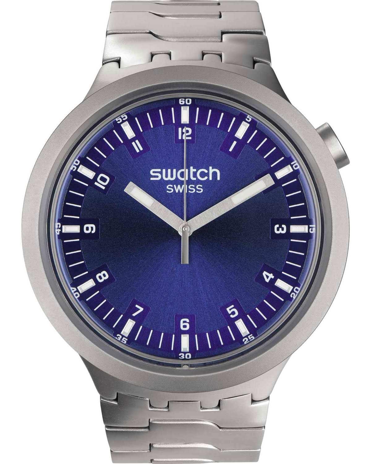 SWATCH Big Bold Irony Indigo Hour - SB07S102G, Silver case with Stainless Steel Bracelet