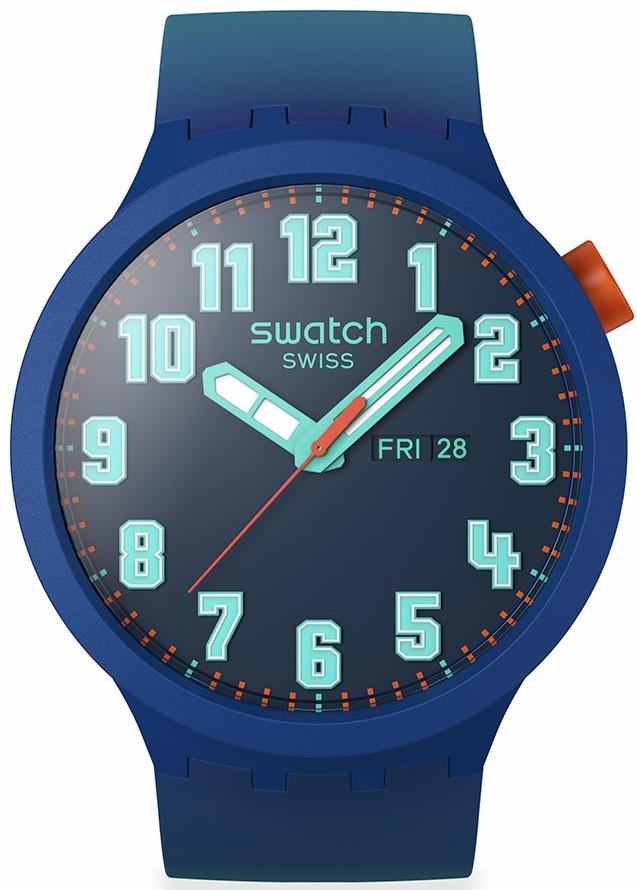Swatch SWATCH Essentials Essentially - SB01N700, Blue case with Blue Rubber Strap