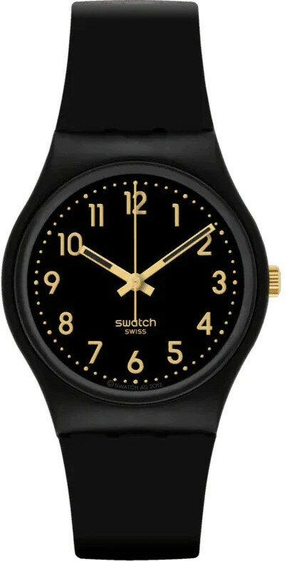 SWATCH Golden Tac - SO28B113, Black case with Black Rubber Strap