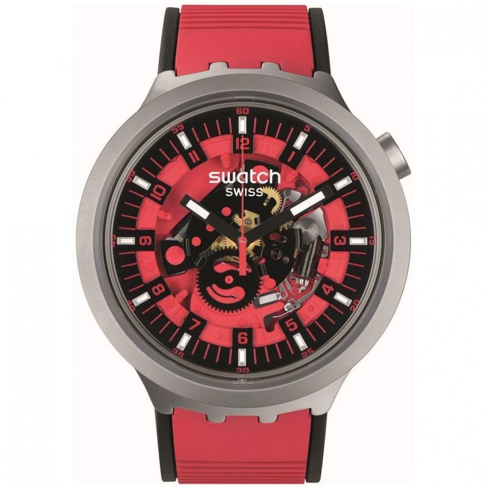 Swatch SWATCH Big Bold Red Juicy - SB07S110, Grey case with Red Rubber Strap