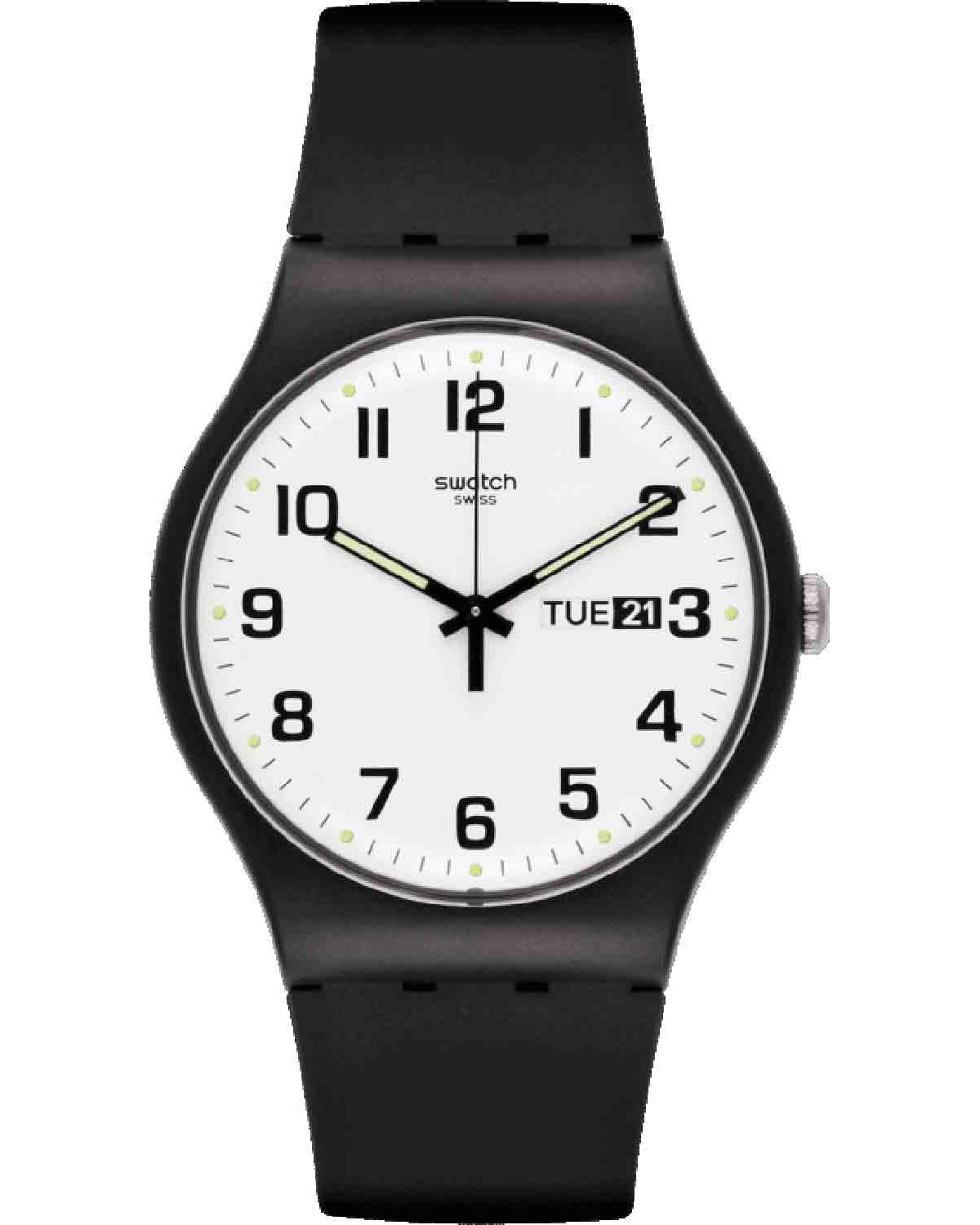 Swatch SWATCH Twice Again - SO29B703, Black case with Black Rubber Strap