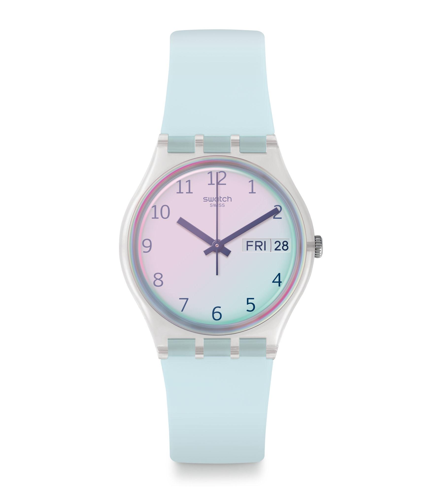 Swatch SWATCH Ultraciel - GE713, Transparent case with Light Blue Rubber Strap
