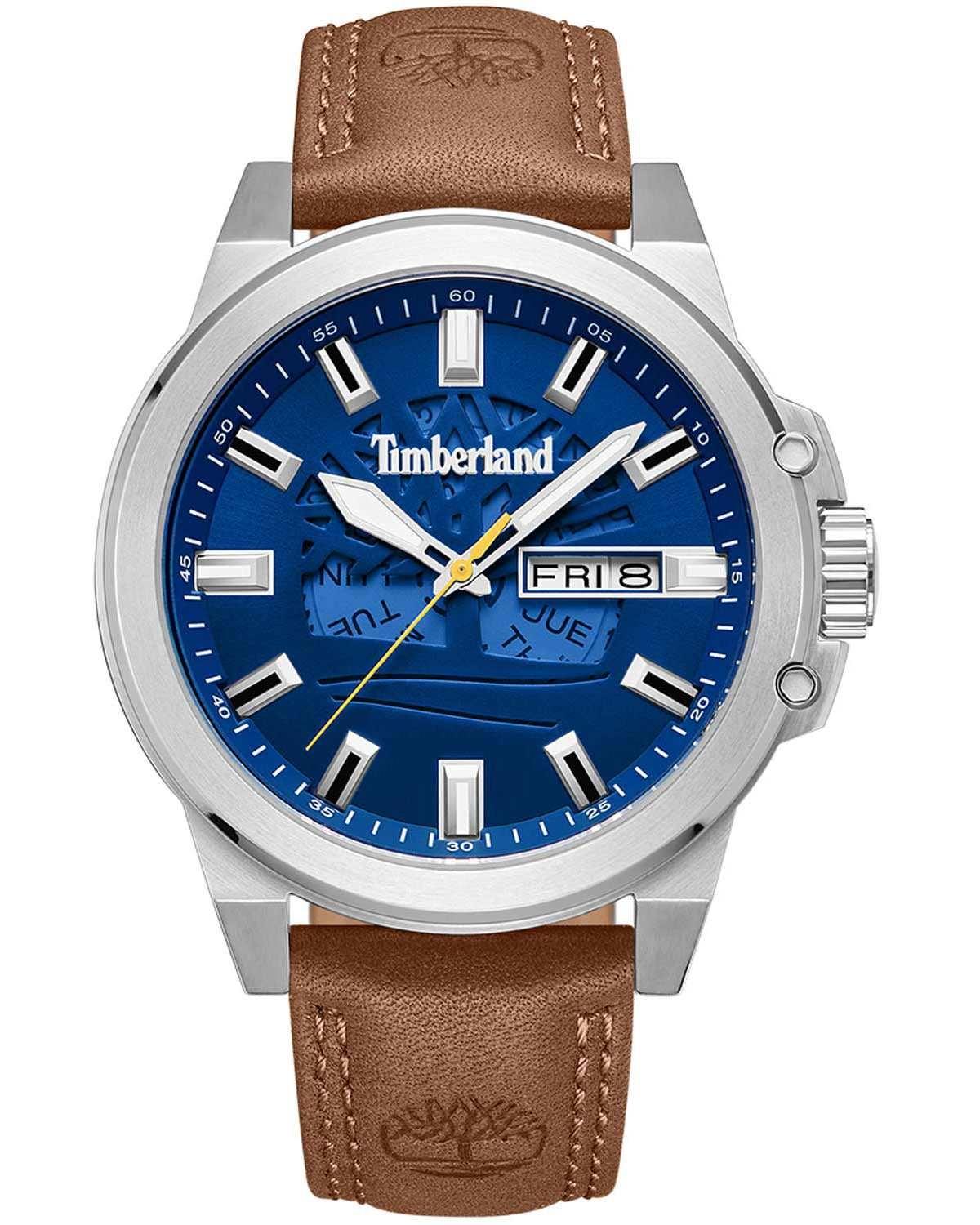 Timberland TIMBERLAND CANFIELD - TDWGB0040801, Silver case with Brown Leather Strap