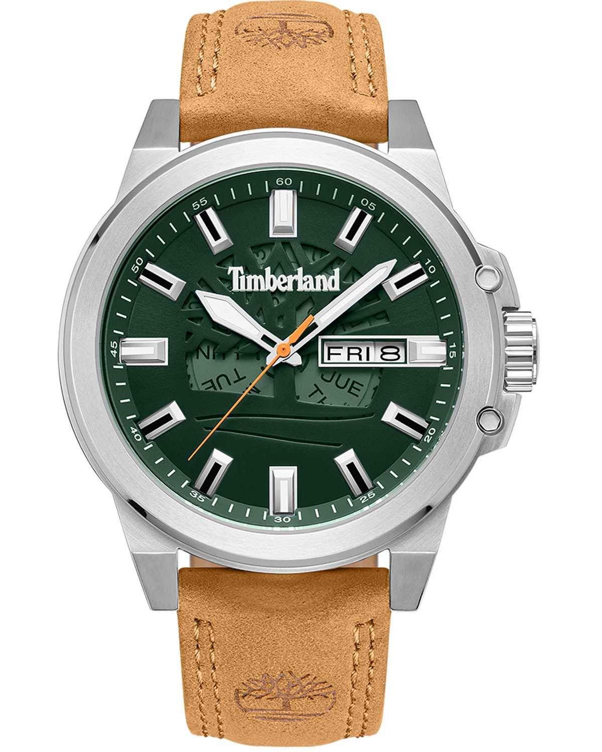 Timberland TIMBERLAND CANFIELD - TDWGB0040802, Silver case with Brown Leather Strap