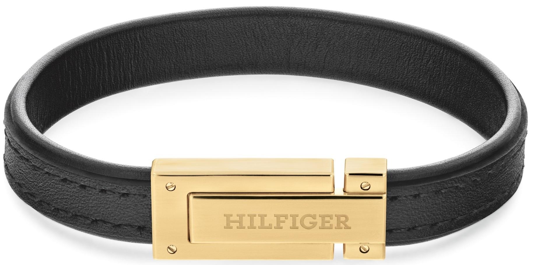 Tommy Hilfiger Jewellery TOMMY HILFIGER Βραχιόλι από ανοξείδωτο ατσάλι & δέρμα Black 2790561