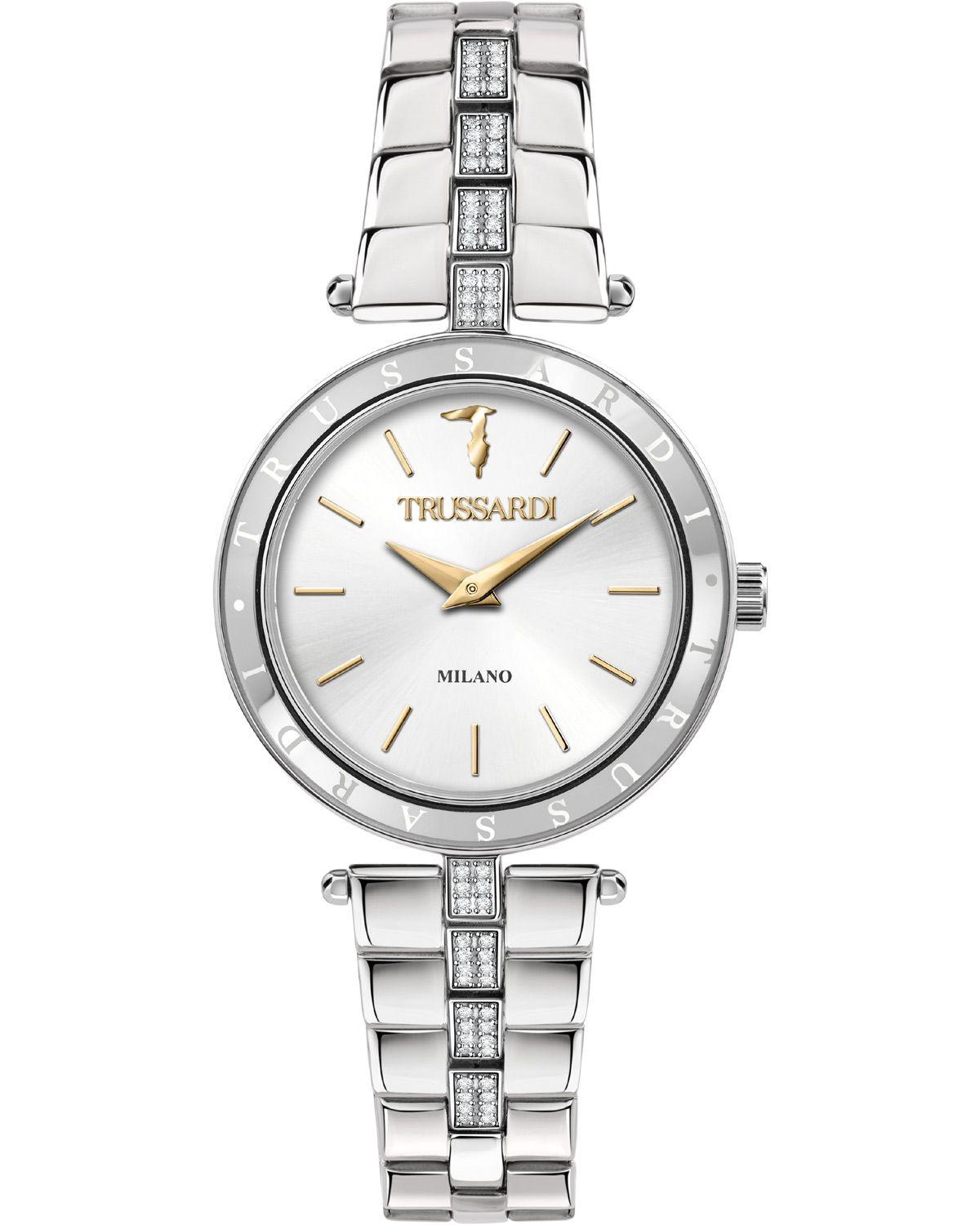  TRUSSARDI T-Shiny Crystals - R2453145510, Silver case with Stainless Steel Bracelet 2025