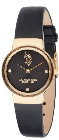  U.S. POLO Angelique - USP8257BK, Gold case with Black Leather Strap 2025