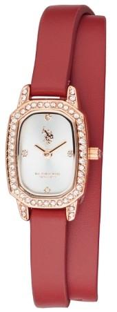  U.S. POLO Bridget - USP8250RG, Rose Gold case with Red Leather Strap 2025