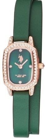  U.S. POLO Bridget - USP8251GR, Rose Gold case with Green Leather Strap 2025