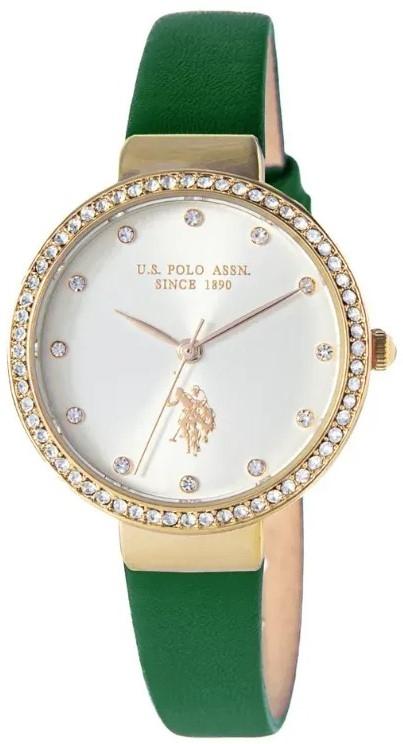  U.S. POLO Camille - USP8285GR, Gold case with Green Leather Strap 2025