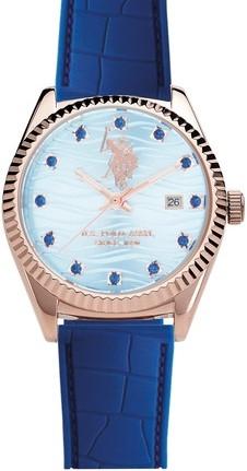  U.S. POLO Jacob - USP8244BL, Rose Gold case with Blue Leather Strap 2025