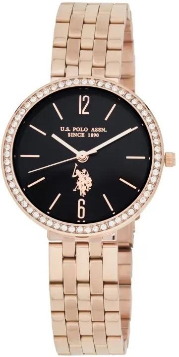  U.S. POLO Ladie's Crystals - USP8277BK, Rose Gold case with Stainless Steel Bracelet 2025