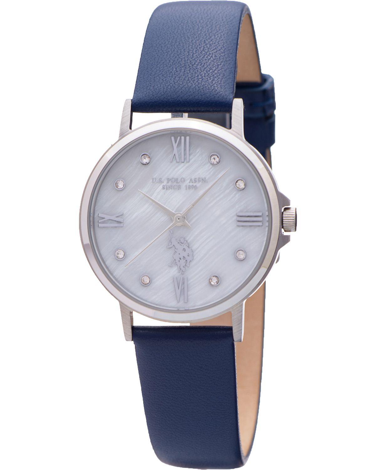  U.S. POLO Paxton - USP5992BL Silver case with Blue Leather Strap 2025