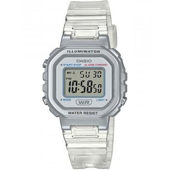 CASIO Collection Chronograph - LA-20WHS-7AEF,  Grey case with Transparent Rubber Strap