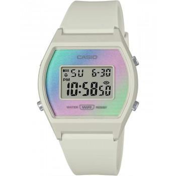 CASIO Collection Chronograph - LW-205H-8AEF,  White case with White Rubber Strap
