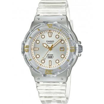 CASIO Collection - LRW-200HS-7EVEF,  Silver case with Transparent Rubber Strap 
