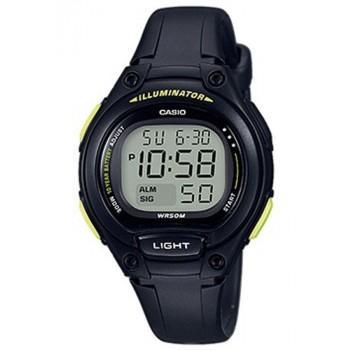CASIO Collection - LW-203-1BVEF,  Black case with Black Rubber Strap 
