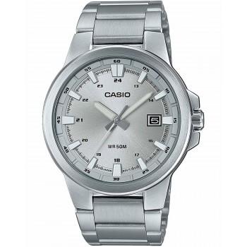 CASIO Enticer - MTP-E173D-7AVEF, Silver case with Stainless Steel Bracelet