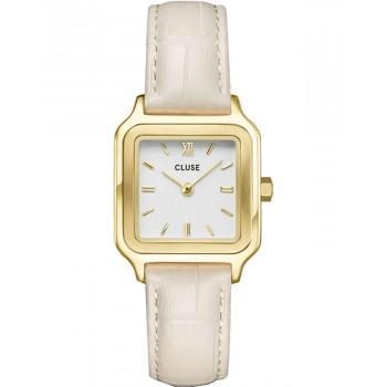 CLUSE Gracieuse Petite - CW11804, Gold case with White Leather Strap