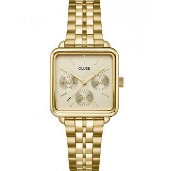 CLUSE La Tetragone - CW13801, Gold case with Stainless Steel Bracelet