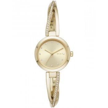 DKNY Crosswalk Crystals - NY2830, Gold case with Stainless Steel Bracelet