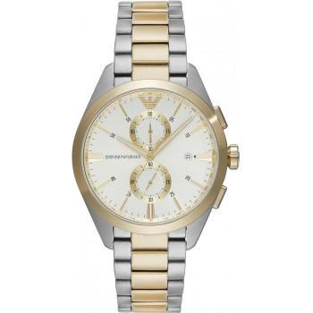 EMPORIO ARMANI Claudio Chronograph - AR11605, Silver case with Stainless Steel Bracelet