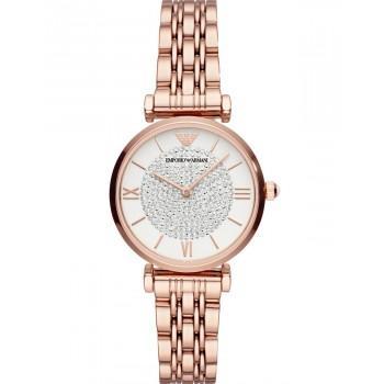 EMPORIO ARMANI Ladies Crystals -  AR11244, Rose Gold case with Stainless Steel Bracelet