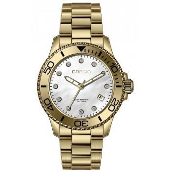 GREGIO Crystals Ladies - GR530020, Gold case with Stainless Steel Bracelet