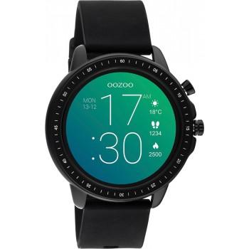 OOZOO Smartwatch -  Q00304,  Black case with Black Rubber Strap 