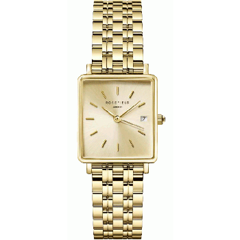 ROSEFIELD The Boxy XS - QCGSG-Q048 Gold case with Stainless Steel Bracelet