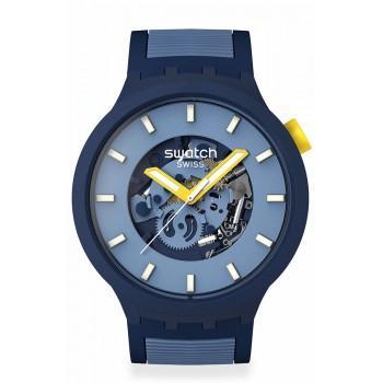 SWATCH Below The Horizon - SB05N117, Blue case with Blue Rubber Strap