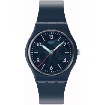 SWATCH Essentials Time To Teal - SO28N118,  Blue case with Blue Rubber Strap