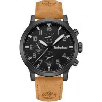 TIMBERLAND DRISCOLL - TDWGF0040701,  Black case with Brown Leather Strap