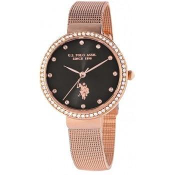 U.S. POLO Camille - USP8286BK, Rose Gold case with Stainless Steel Bracelet